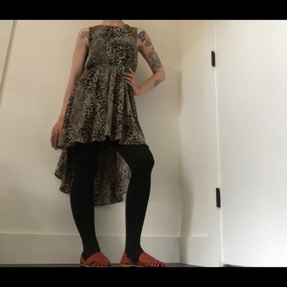 Forever 21 Leopard Print High-Low Dress